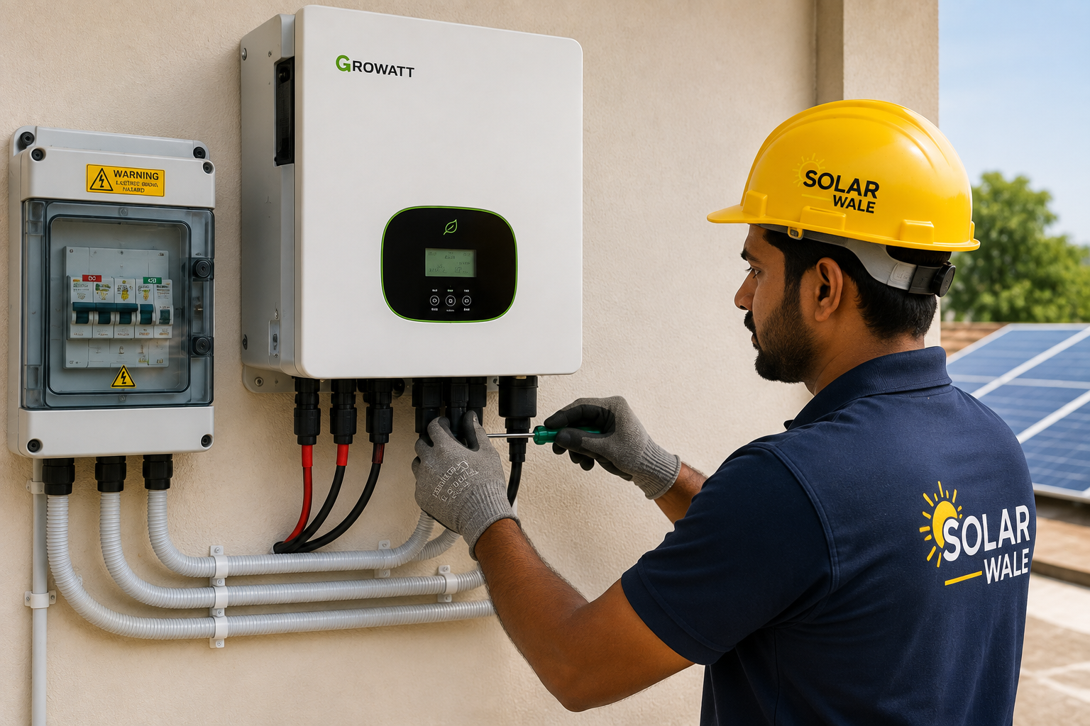 Solar Panel Installation Team